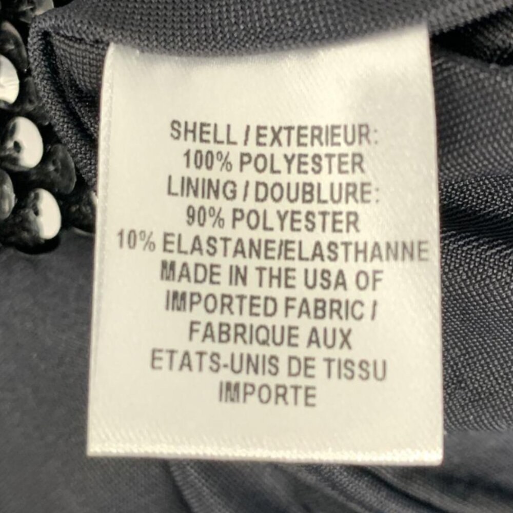 Millie Black Long Sleeved Sequin Turtleneck Mini Dress Womens Size 6 - Picture 7 of 12